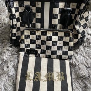 LAMB BAG AND CHANGE PURSE